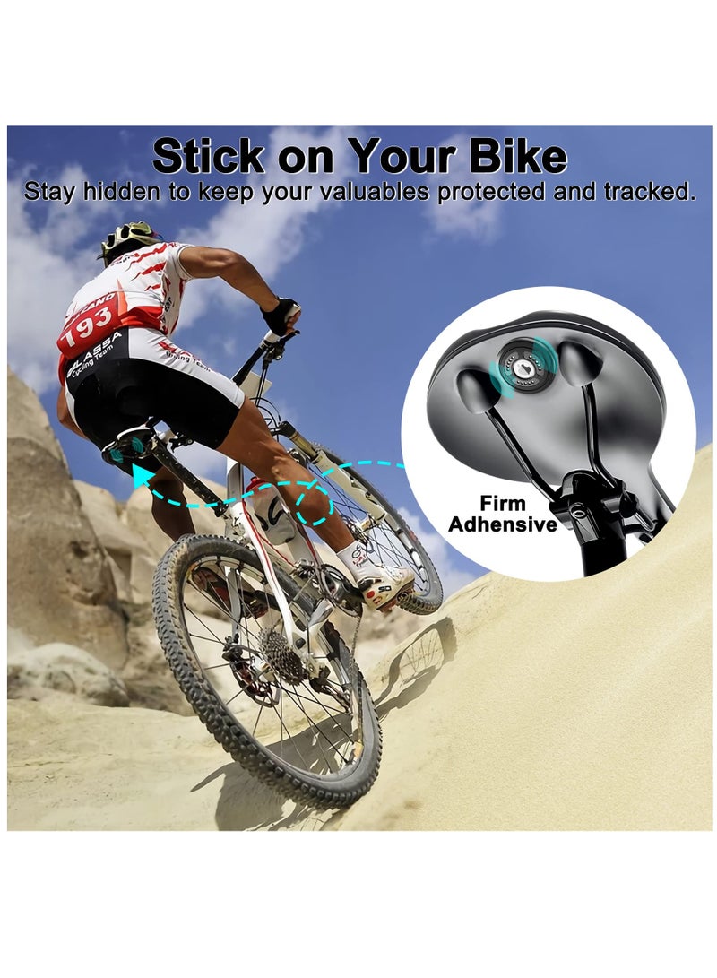 2 Pack IPX8 Waterproof AirTag Holder Case Cover, Airtag Sticker Stick on Adhesive Mount with Adhesive Sticker, Full Body Protection, Anti-Scratch Protective Tracker Sticker for Cars, Luggage, Bicycle