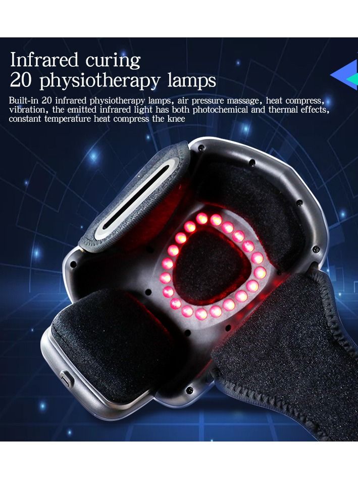 Knee Massager with Heat for Pain Relief Electric Cordless Vibration Knee Massage Device with Kneading for Arthritis and Joint Circulation Warmer Rechargeable