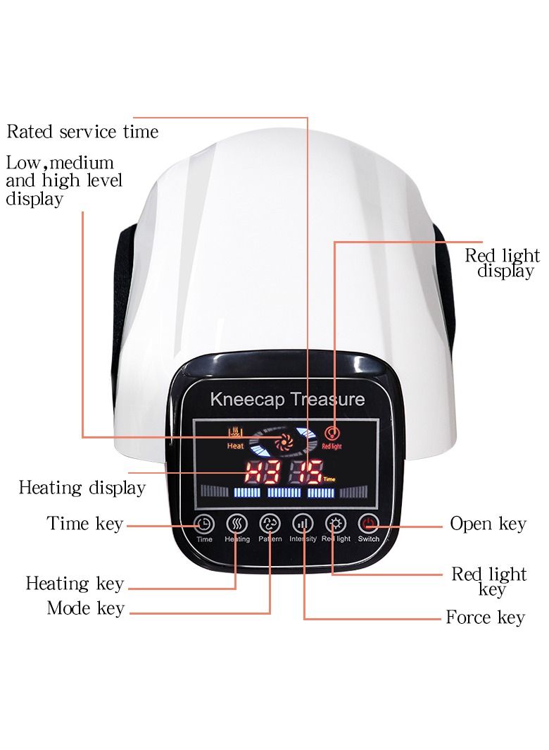 Knee Massager with Heat for Pain Relief Electric Cordless Vibration Knee Massage Device with Kneading for Arthritis and Joint Circulation Warmer Rechargeable