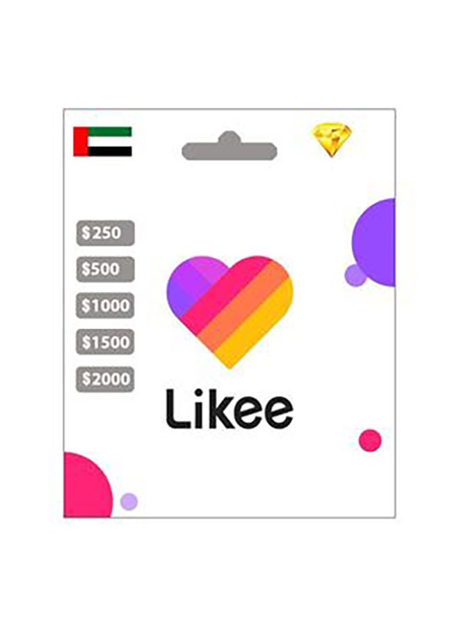 Likee UAE USD 200 Digital Code (Delivery via SMS/WhatsApp)