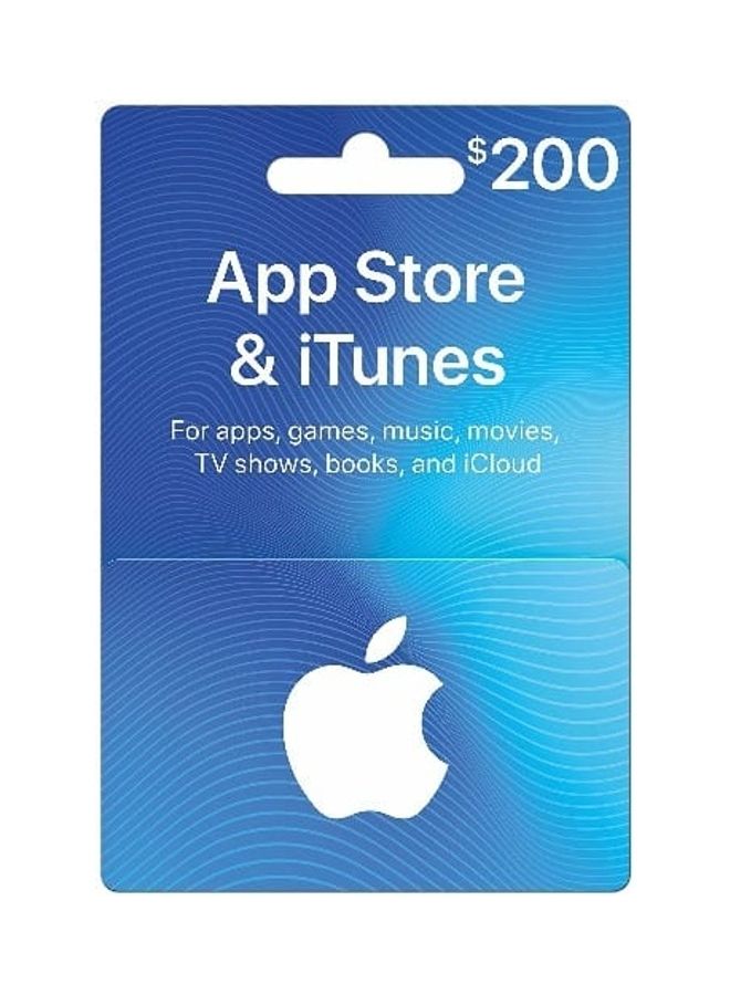 iTunes 200$ Gift Card -USA (Delivery via SMS/WhatsApp)