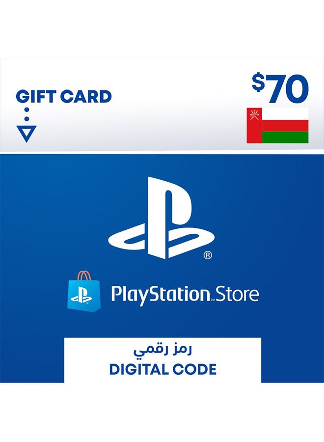 PSN OMAN 70$ Gift Card (Delivery via SMS/WhatsApp)