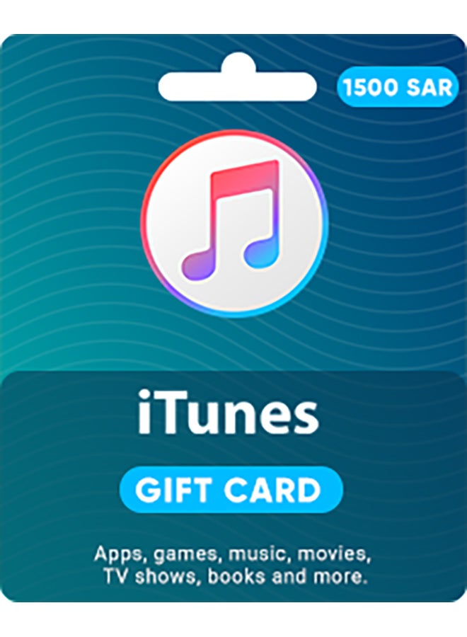 KSA iTunes 1500 SAR Gift Card (Delivery via SMS/WhatsApp)