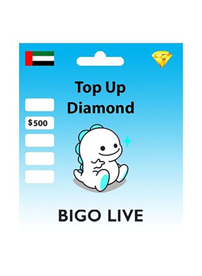 Bigo Live (UAE) - USD 500 (Digital Code) (Delivery via SMS/WhatsApp)