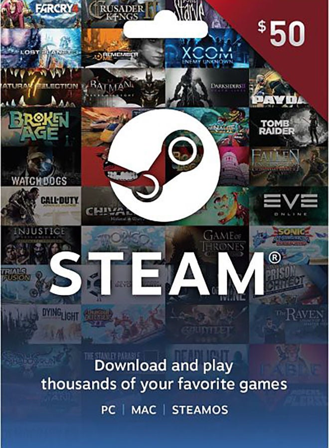 Steam Cards 50$ (Delivery via SMS/WhatsApp)