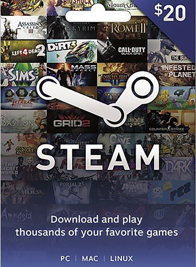 Steam Cards 20$ (Delivery via SMS/WhatsApp)