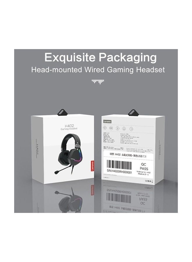 H402 USB RGB Gaming Headset 7.1 Surround RGB - Deep Bass - Detachable Noise Cancelation Microphone - PC and Laptop