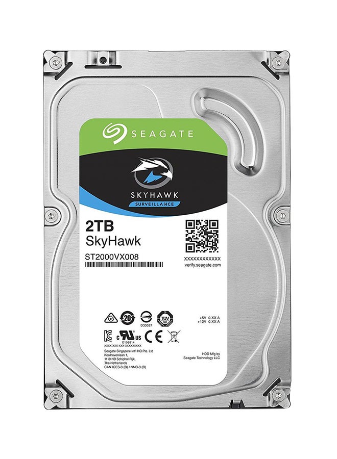 SkyHawk, Surveillance Internal Hard Drive HDD – 3.5 Inch SATA 6 Gb/s 64 MB Cache for DVR NVR Security Camera System, and Three-year Rescue Services (ST2000VX008) 2.0 TB