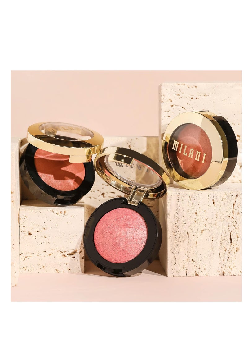 Milani Baked Blush - Petal Primavera (0.12 Ounce) Cruelty-Free Powder Blush - Shape, Contour & Highlight Face for a Shimmery or Matte Finish