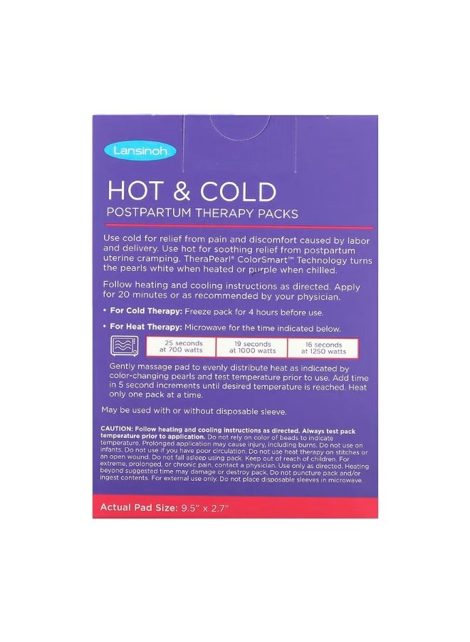 Hot & Cold Postpartum Therapy Packs 2 Reusable Packs & 12 Disposable Sleeves