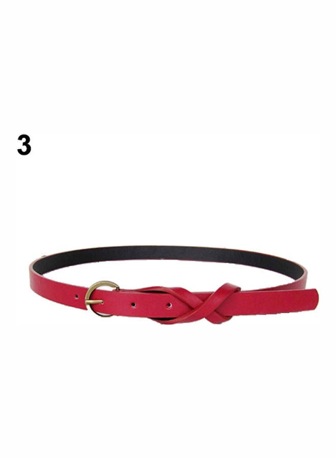 Vintage Thin Belt Red