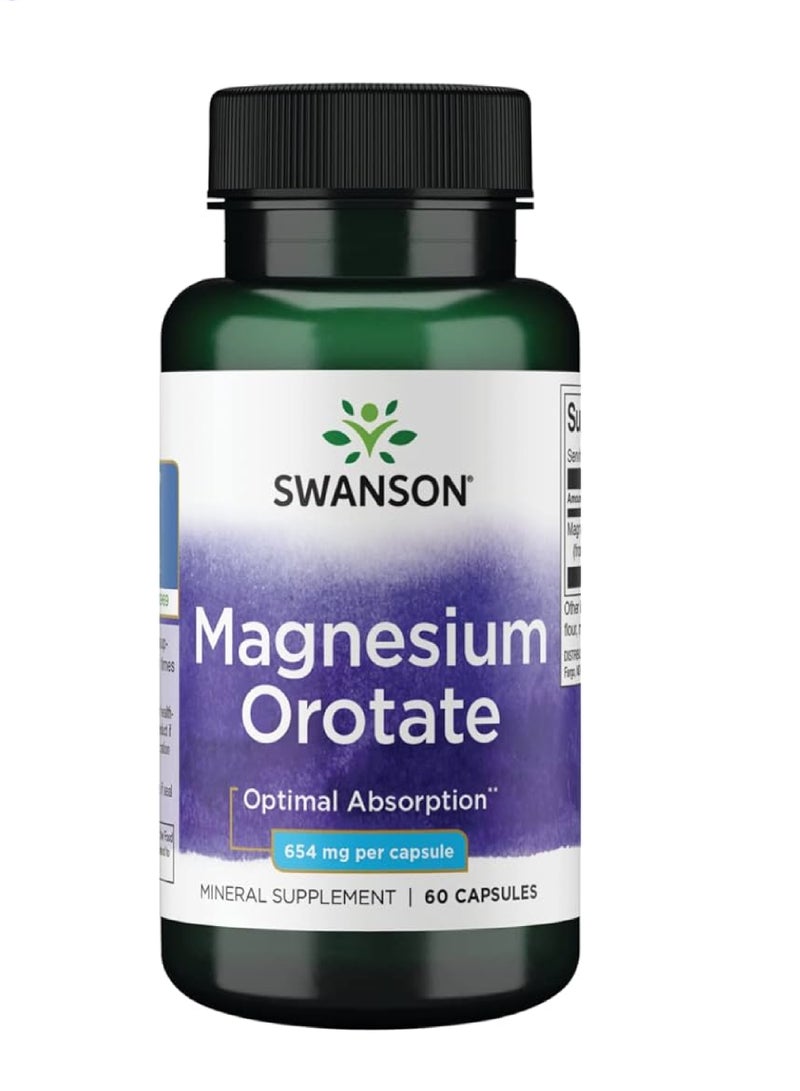 Magnesium Orotate 60 Capsules Optical Absorption