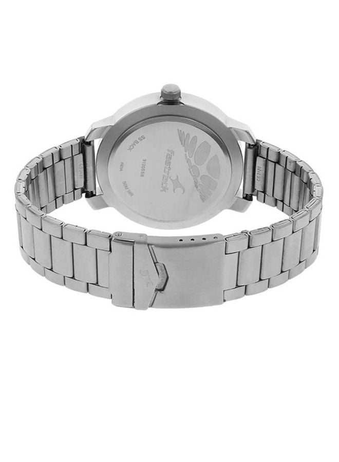 Fastrack Quartz Analog Siler Dial Stainless Steel Strap Watch for Guys