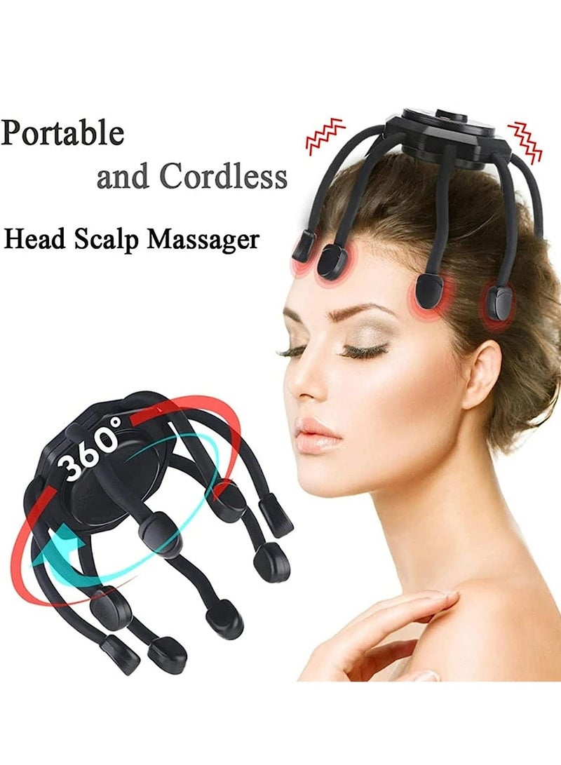 Electric Scalp Massager with 3 Modes 360 Degree Head Massager with 8 Claws