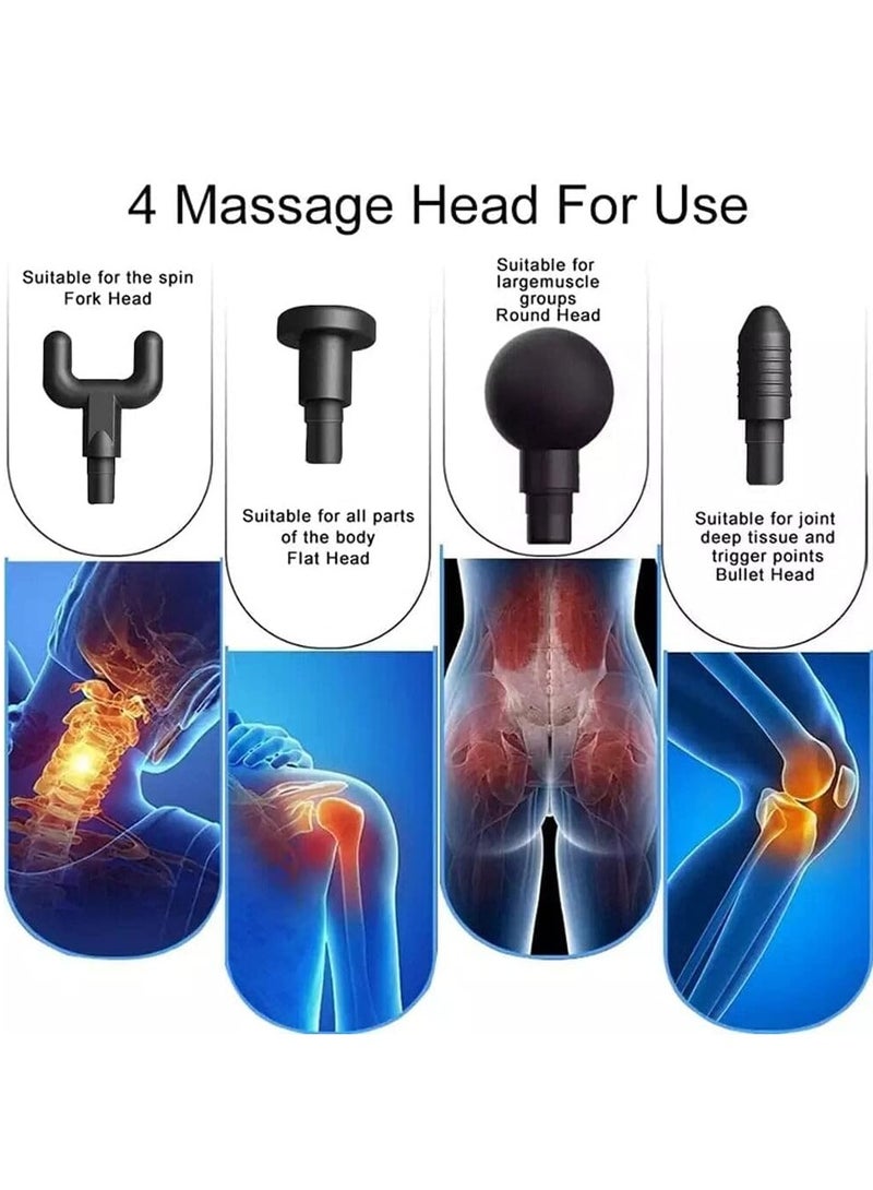 Deep Tissue Portable Massager Vibrator Gun Body Massager With 8 Heads Face Massager  Set