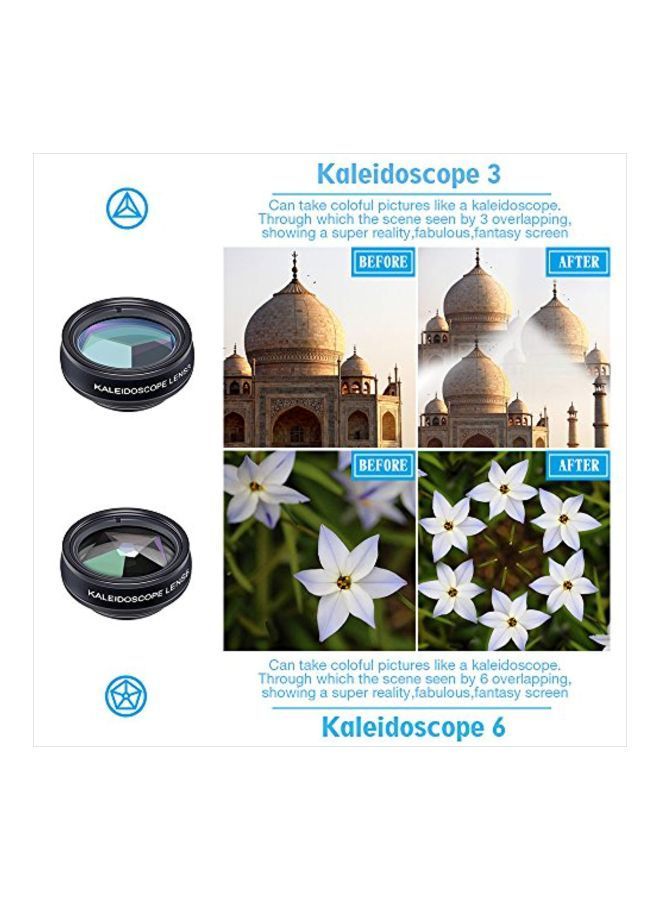 10-In-1 Phone Lens Kit Black/Clear