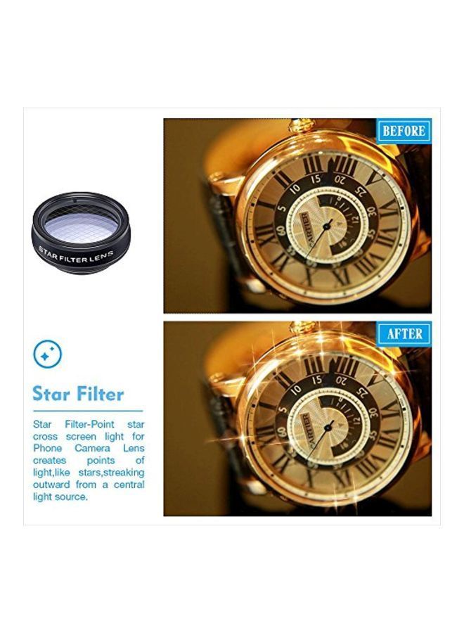 10-In-1 Phone Lens Kit Black/Clear