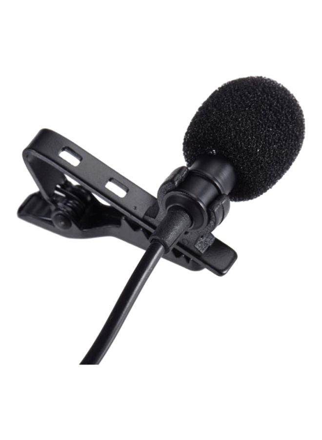 Clip-On Lapel Lavalier Microphone Mic LU-D4694B Black