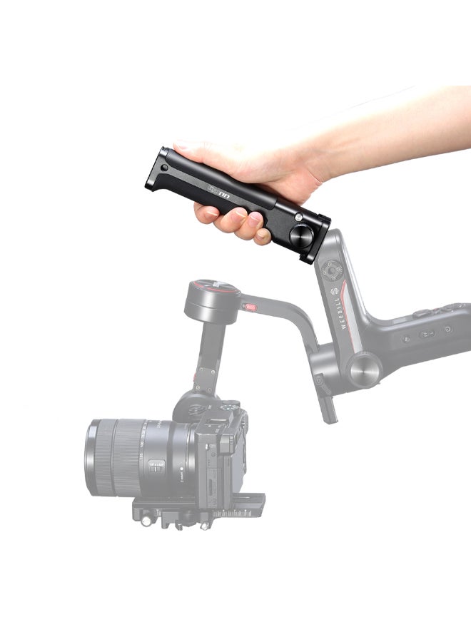 Gimbal Stabilizer Hand Grip Extension Rod Holder With Cold Shoe Mount Black