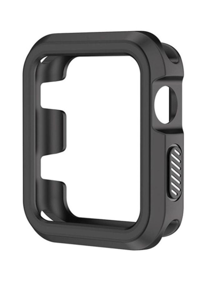 Rugged Armor Bumper Protective Case Cover For Apple Watch Series 1/2/3 38mm Black