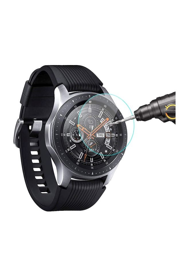 Tempered Glass Screen Protector For Samsung Galaxy Smartwatch Black