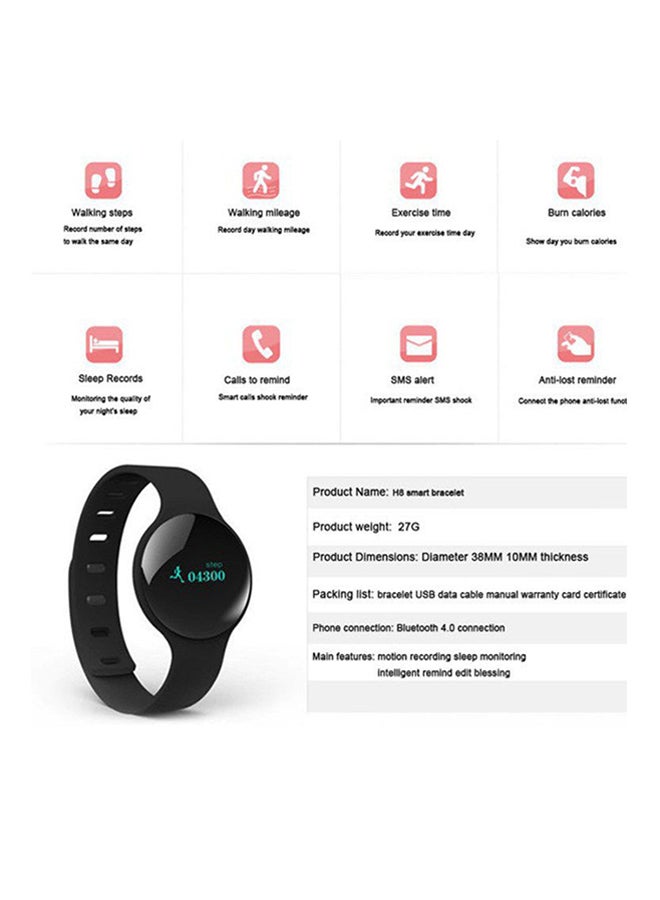 H8 Smart Band Fitness Tracker Black