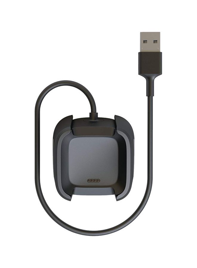 USB Charging Cable For Fitbit Versa 1.3meter Black/Silver