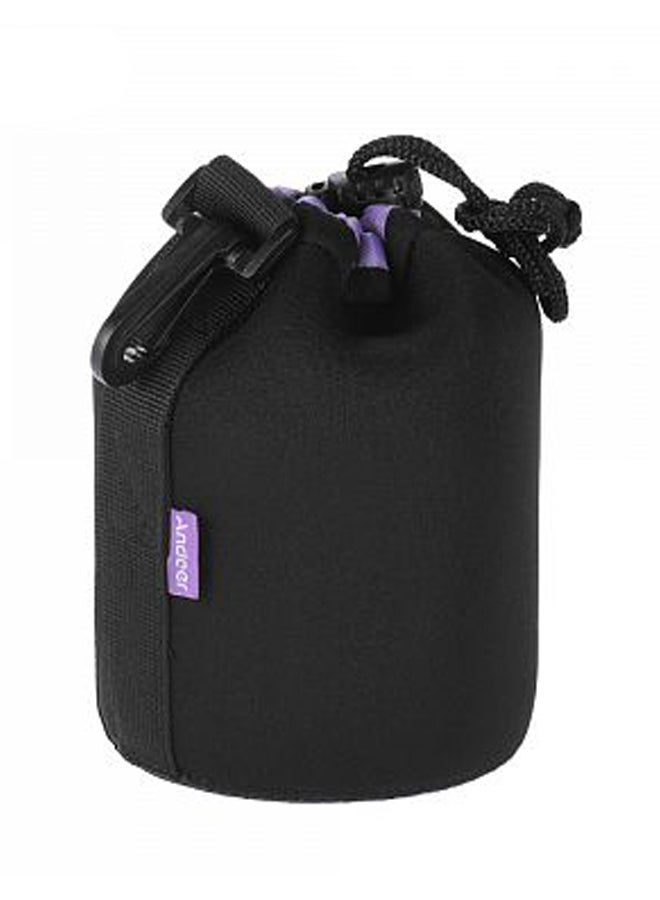 Water-Resistant Protective Bag Case For DSLR Lens Black