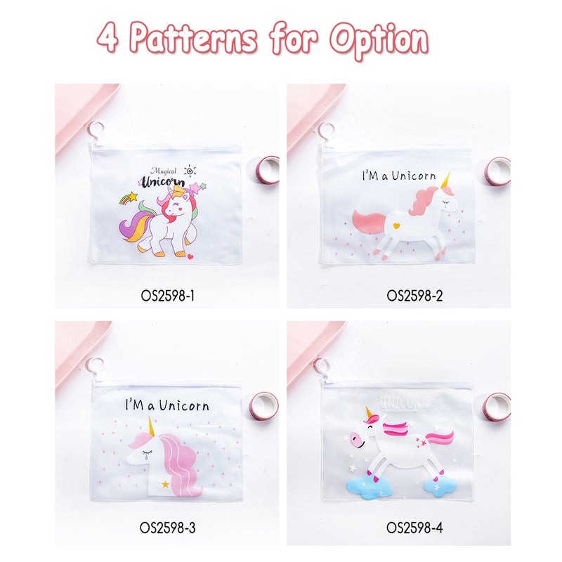 Cartoon PVC Transparent Pencil Case Multicolour