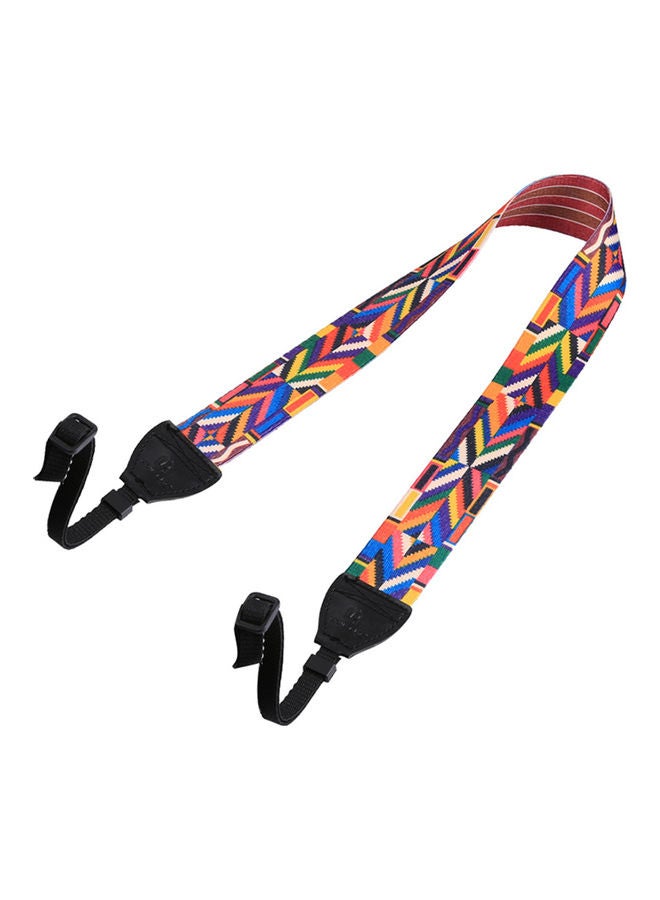 Zig-Zag Pattern Camera Neck Strap Multicolour