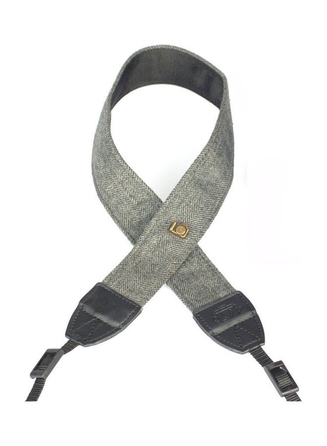 Vintage Camera Shoulder Neck Strap Grey/Black