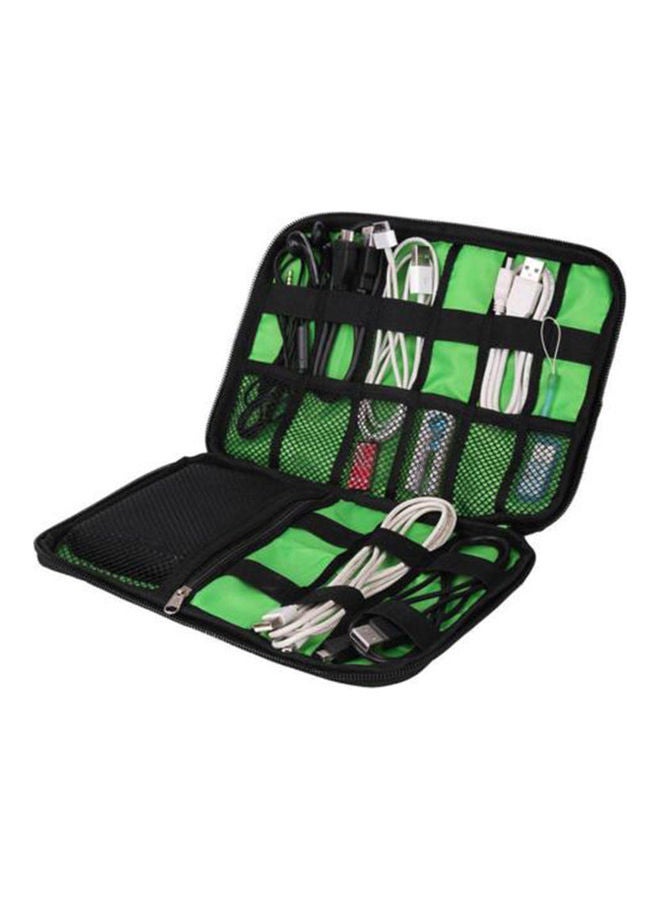 Multifunctional Digital Accessories Storage Bag Black/Green