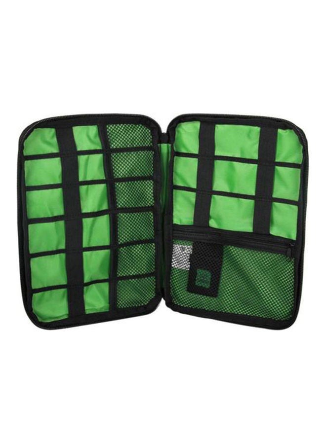 Multifunctional Digital Accessories Storage Bag Black/Green