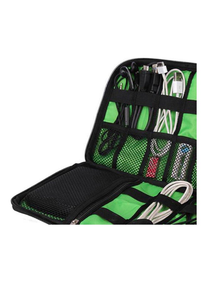 Multifunctional Digital Accessories Storage Bag Black/Green