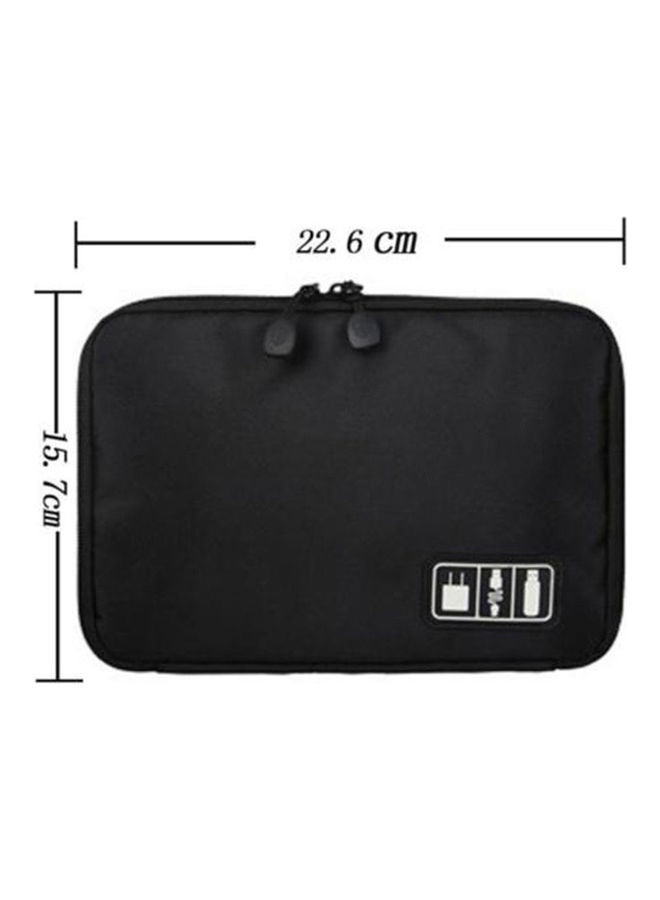 Multifunctional Digital Accessories Storage Bag Black/Green