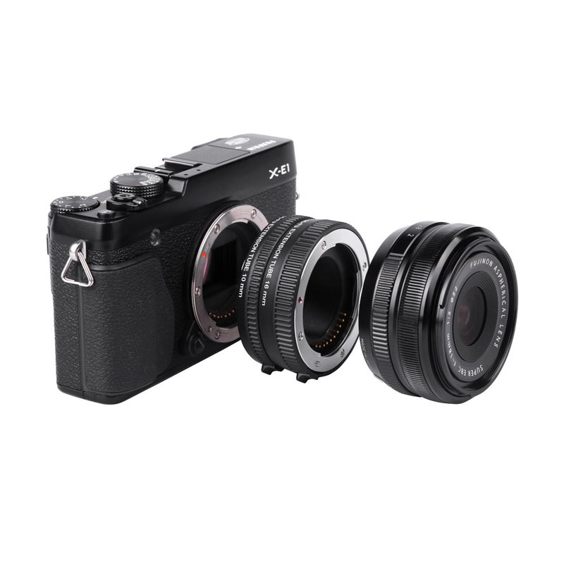 DG-FU Auto Focus 10mm And 16mm Extension Tube Ring Set Black
