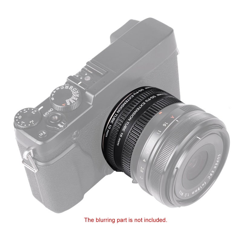DG-FU Auto Focus 10mm And 16mm Extension Tube Ring Set Black