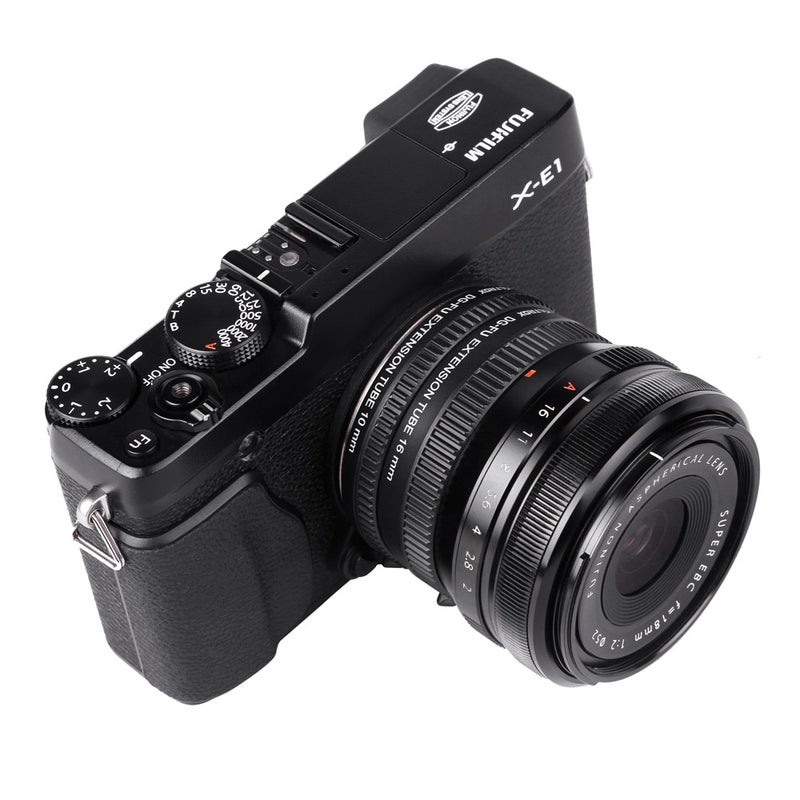 DG-FU Auto Focus 10mm And 16mm Extension Tube Ring Set Black