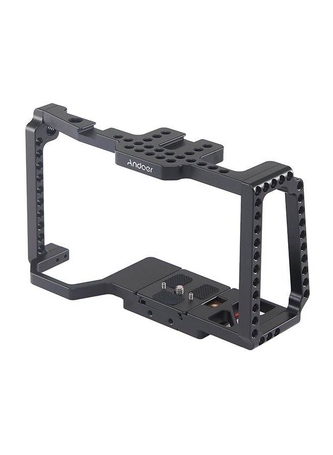 Camera Cage Stabilizer With Quick Release Mount Black