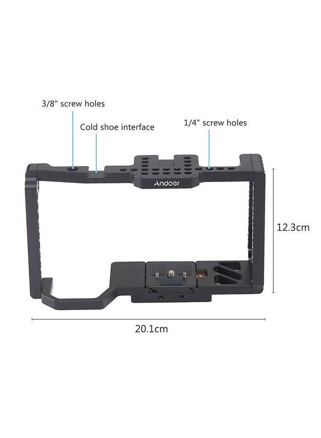 Camera Cage Stabilizer With Quick Release Mount Black