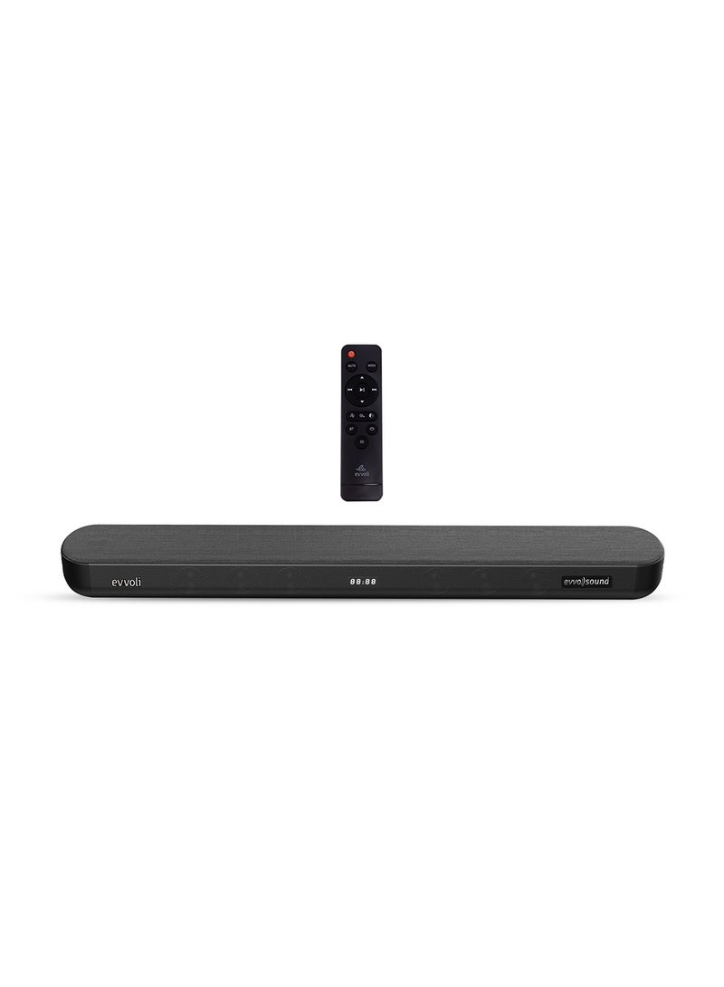 2.2ch Soundbar With Bluetooth And LED Display 200W EVAUD-SB200B Black