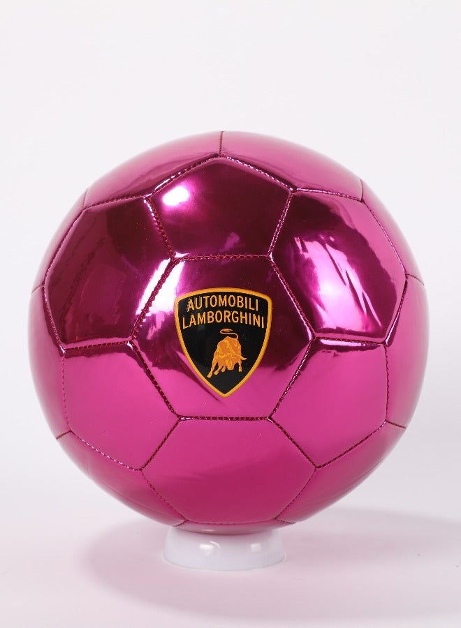 Lamborghini Diamond Pattern PVC Metallic Soccer Ball Size 5, Durable Abrasion-Resistant for 6 Years+