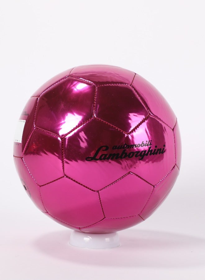 Lamborghini Diamond Pattern PVC Metallic Soccer Ball Size 5, Durable Abrasion-Resistant for 6 Years+