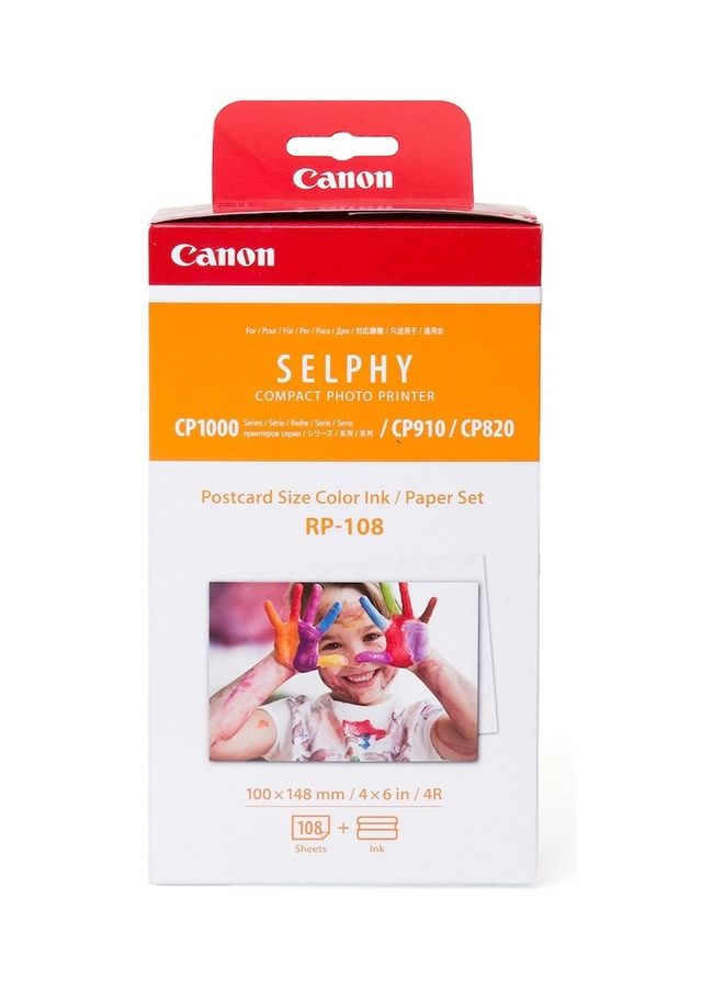 Selphy CP1500 With 108 Sheet And Ink Set Pink