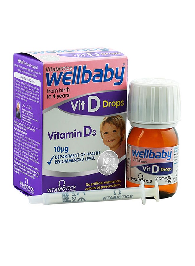 Wellbaby Vitamin D3 Drops 30 Ml