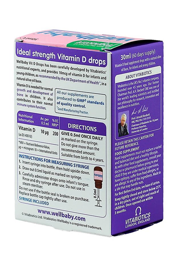 Wellbaby Vitamin D3 Drops 30 Ml