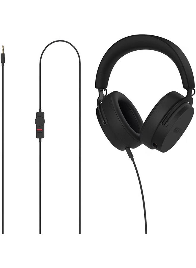 NZXT Relay Wired PC Gaming Headset, 40mm Drivers, Hi-Res Audio Certified, DTS Headphone, 7.1 Surround Sound, Lightweight & Comfortable Design, Detachable Microphone, Black