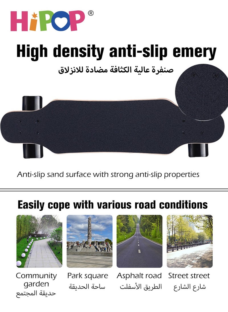Non-Slip Skateboards for Beginners and Adults,Complete Skateboard 80*20*12cm with 7 Layer Maple Wooden,Tricks Skateboards for Kids and Beginners Sports Outdoor Recreation