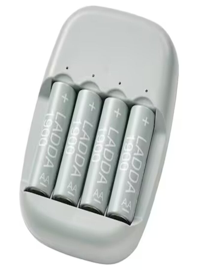 STENKOL LADDA Battery charger and 4 batteries