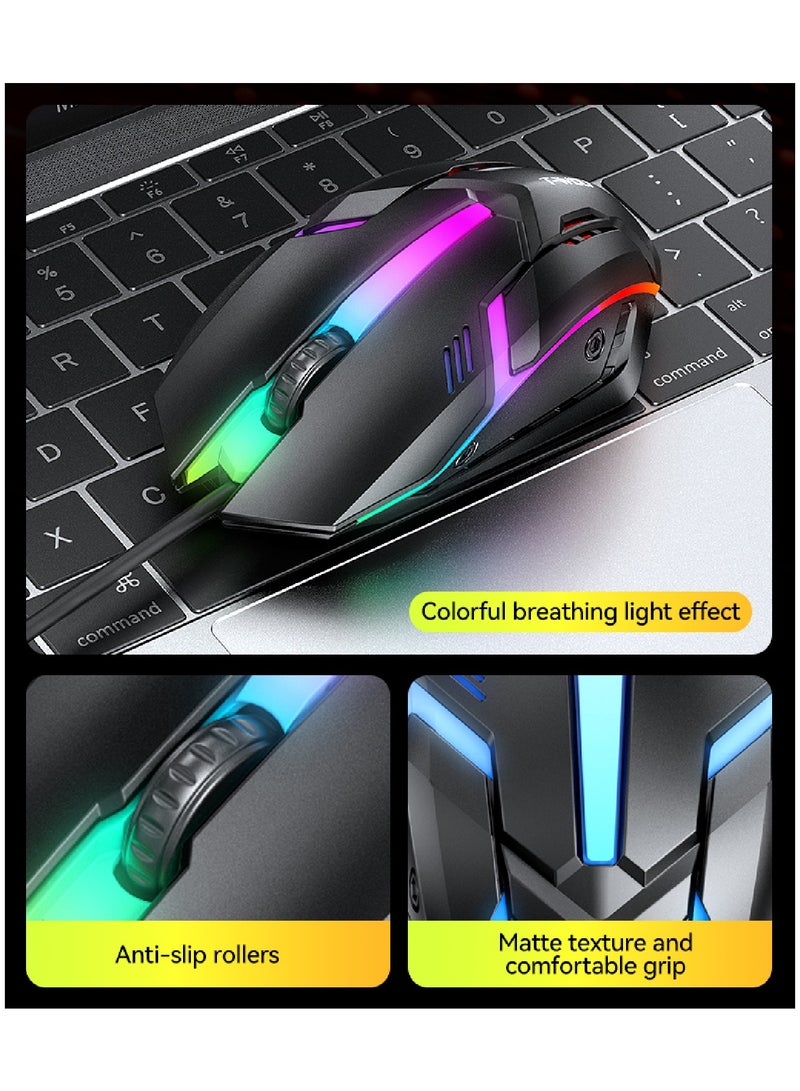 4 in1 Gaming Keyboard Whit Mouse pad Mouse Gaming Headset Wired Led Rgb Backlight Bundle For Pc Gamers and Xbox and PS4 TF240